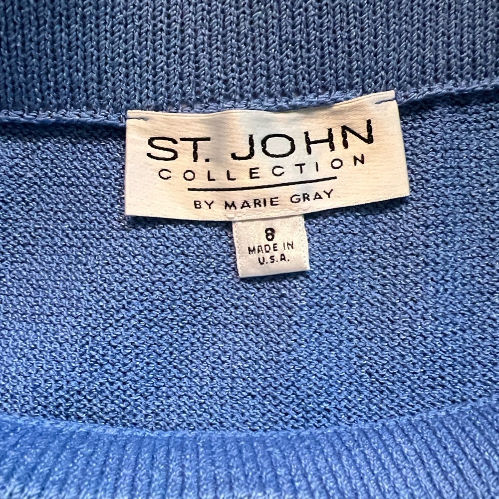St. John collection in Sky Blue, includes suit jacket, dress, skirt, and pants. - Picture 6 of 10